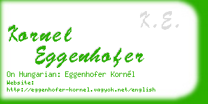 kornel eggenhofer business card